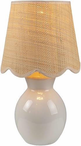 Boutiquerugs SPXZVA3-011 Salgareda Boho Ceramic And Jute Bedside Table Lamp thumb #1