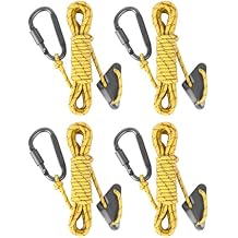 4Pcs Reflective Tent Guy Rope Outdoor Tent Guide Rope with Locking Carabiner Clip Winds Line for Awning Camping Enduring