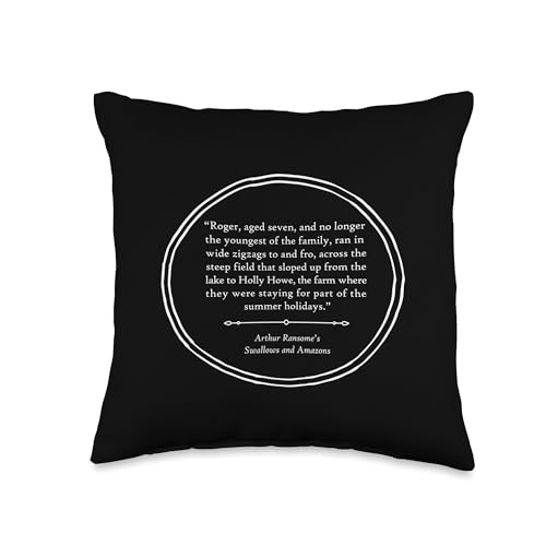 Coto7 2ZY5VTEGG6FUS_16X16 Arthur Ransome Swallows And Amazons Book Quote Throw Pillow cover