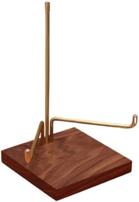 Cd Dvd Storage Desktop Wooden Vinyl Record Display Rack with Adjustable Brass Bracket
