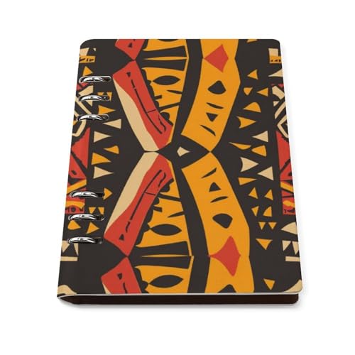 Carnet de notes A5 rechargeable planificateur quotidien jaune et rouge à plat 180°