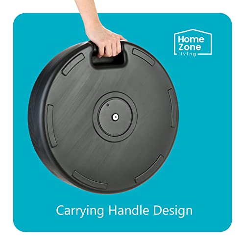 Image of Home Zone Living 40lb Round Fillable Patio Umbrella Base Stand, 18in