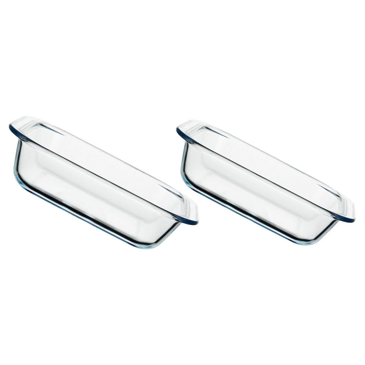 2 Stück Glas Backbleche für Backofen Einfach zu Reinigen Nicht Leicht Fleckig Flach Stapelbar für Minibackofen und Pizzazubereitung