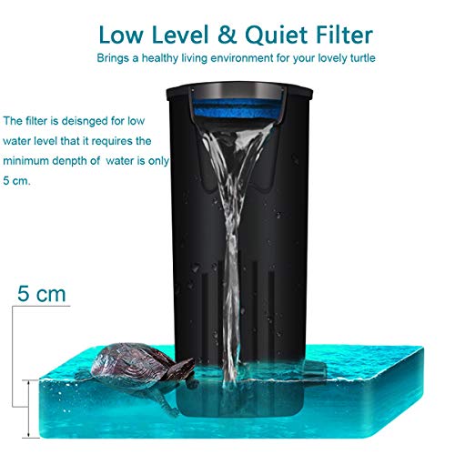 K1-Store Turtle Filter Aquarium Filter Low Water Level Internal Filter Waterfall Flow Aquarium Pump For Turtle Tank Fish Tank Reptiles Shrimp Frog Crab Tank Amphibian Tank(Filter 2020) #TOP4