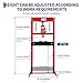 20 Ton Hydraulic Shop Press, H-Frame, 4-Hold Adjustable Height, with Movable Plates and Dust Cover, for Garage or Professional Users, Red