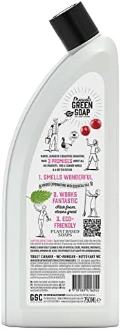 Marcel's Green Soap - Toilet Cleaner Patchouli & Cranberry - Kill bacteria and leave a fresh scent without bleach - 100% Eco friendly - 100% Vegan - 97% Biodegradable - 750 ML