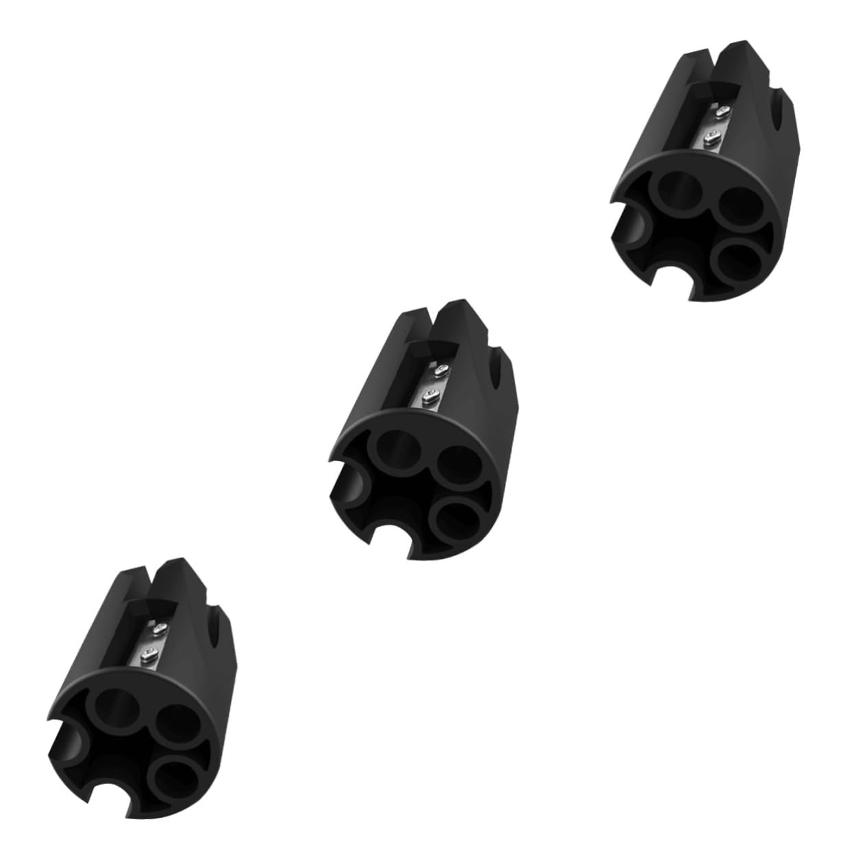 FOMIYES 3pcs Makeup Pencil Sharpener Brow Pencil Sharpener Cosmetic Tool High-Class Alloy Pom Material