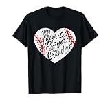 My Favorite Player Calls Me Grandma Baseball Heart Women's T-Shirt