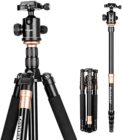 Koolehaoda K-666 Portable Camera Aluminium Tripod Monopod with Ball Head Pocket for SLR Camera
