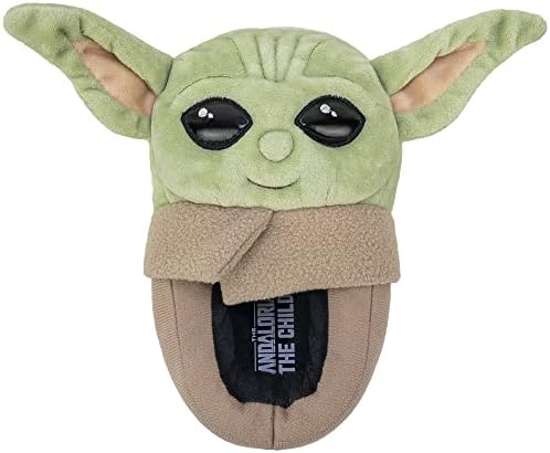 STAR WARS The Mandalorian, Grogu Baby Yoda Boys Slipper Full Body, Kids Size 2/3