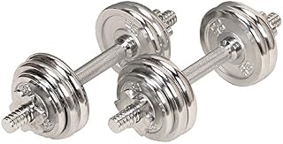 Sunny Health (SJTT9) 14 and Fitness 33-Pound Dumbbell Chrome Set