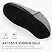ERGOfoot House Slippers With Arch Support, Orthopedic Slippers for Plantar Fasciitis Pain Relief, Comfy Wool Felt Clog, Non-Slip Indoor Outdoor House Shoes for Women and Men/Grey, W10/M9