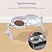 Elevated Cat Bowl Stand with 3 Height Adjustments - Stepless Angle Tilt Helps Prevent Cervical Spine Issues, Spill-Proof & Easy-Clean Curved Bowls for All Life Stages