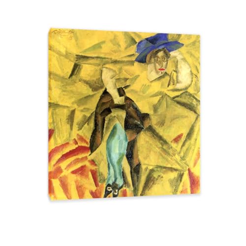 Tableau Fille aux bas verts Lyonel Feininger impression toile 80x95cm cadre interne