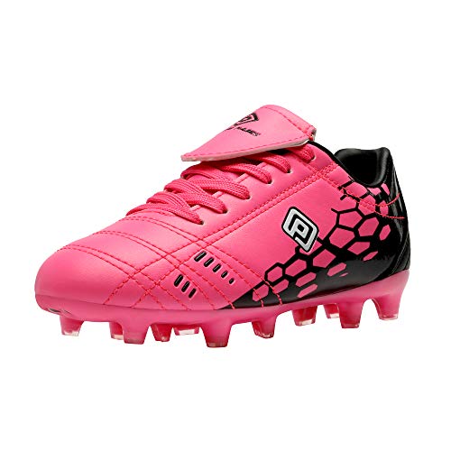 DREAM PAIRS Boys Girls Soccer Football Cleats Shoes Fuchsia Black ...