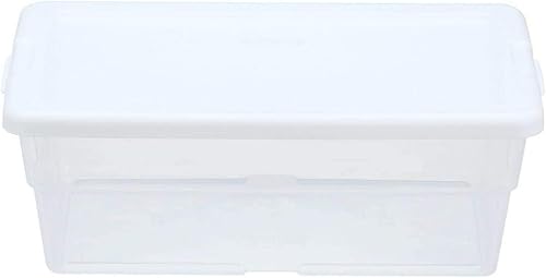 Miniatura 2 de Sterilite 16428012 - Caja de almacenamiento de 6 cuartos de galón/5,7 litros, tapa blanca con base transparente (paquete de 6)