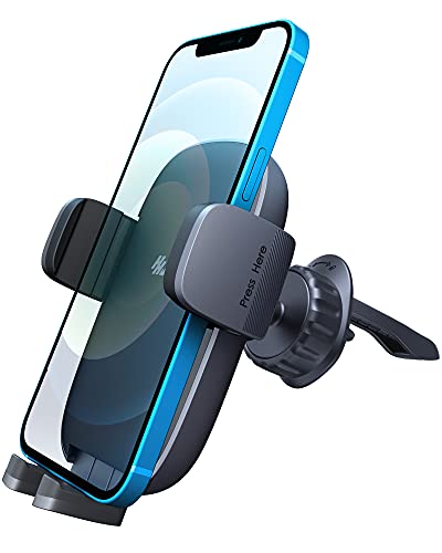Phone Mount for Car [Super Stable & Easy] Upgraded Air Vent Clip Car Phone Holder Mount Fit for All Cell Phone with Thick Case Handsfree Car Mount for iPhone Cell Phone Automobile Cradles Universal
