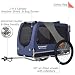 DOGGYHUT® Premium XL 2 in 1 Hundefahrradanhänger & Jogger 23-45 kg Fahrradanhänger für Hunde Hundeanhänger für Fahrrad 80106 (BLAU)