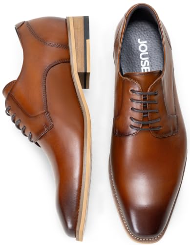 Image of Jousen Mens Dress Shoes Leather Oxford Classic Shoes Formal Business Dress Shoes for Men