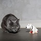 ASTRA Wackel-Bulli, witzige Bullterrier Figur mit Wackel-Kopf, Kleiner Pitbull als Geschenkidee für Hamburg & St. Pauli Fans, lustige Hundefigur, 10 x 14 x 5 cm groß