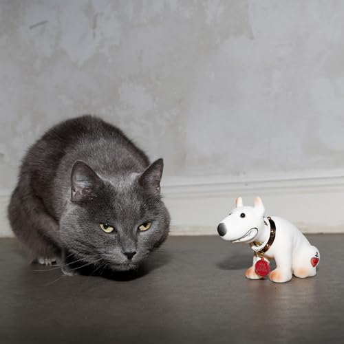 ASTRA Wackel-Bulli, witzige Bullterrier Figur mit Wackel-Kopf, Kleiner Pitbull als Geschenkidee für Hamburg & St. Pauli Fans, lustige Hundefigur, 10 x 14 x 5 cm groß