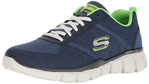 Skechers Men's Equalizer 2.0 True Balance Sneaker,Navy/Lime,10.5 4E US