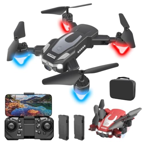 Image of Drone with 4k Camera Foldable 1080P HD Drone with FPV Live Video, Smart Gestures Selfie, Altitude Hold, One Key Take Off /Landing, 3D Flips for Kids and Adults.