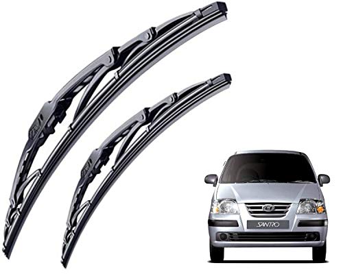 Image of WolkomHome High Performance OE Car Wiper Blade Replacement set of 2 Pc Right 24 inch Left 16 inch for Hyundai Santro