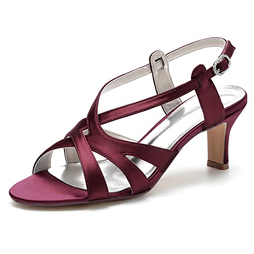 Chaussures de mariage à talons bas pour femme et sandales sexy bout ouvert