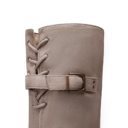 Image of DREAM PAIRS Women's Over The Knee Flats Slouch Thigh Boots | Comfortable Casual Flat Knee High Boots for Daily Walking Vacation