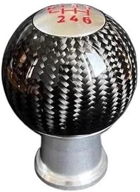 Auto Parts Leather Real Carbon Fiber 5 Speed 6 Speed Gear Shift Knob for Mazda MX-5 MX5 Gear Ball Head(RR6speed)