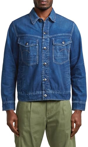 Veste homme G-Star Raw C.V. Dakota robuste et ajustable bleu antique