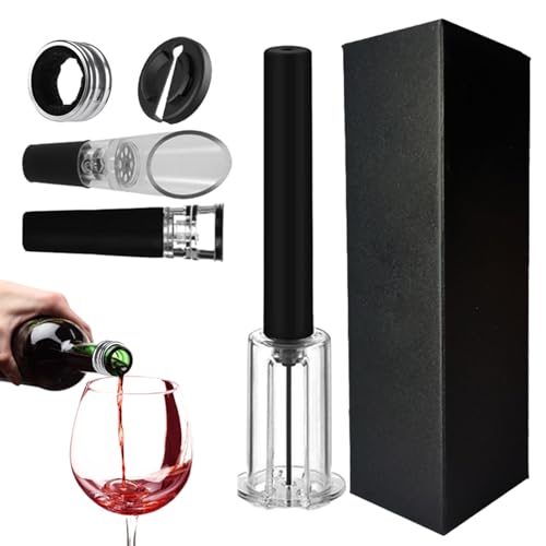 Juego de abridor de vino | Abrebotellas de acero inoxidable – Juego con sacacorchos para botellas de vino – para el hogar, cocina, bar, fiesta, viaje, picnic, camping, familia