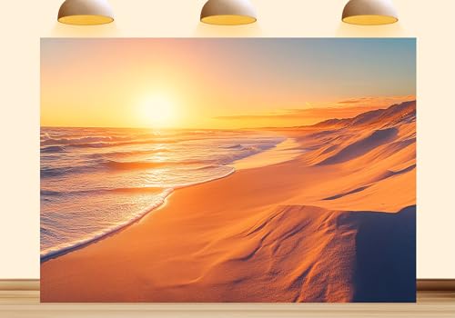 Sunset Beach Backdrop 6x4ft Tropical Aloha Luau Party Decor