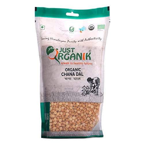 Chana Dal Just Organik 1 Kg pois chiche cassé naturel
