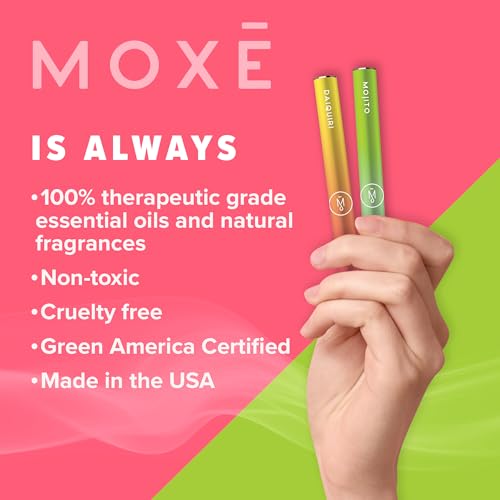 moxe natural mojito air inhaler  non electric long-lasting flavored air refreshing support  oral fixation peppermint lime bergamot amp menthol essential oils craving relief