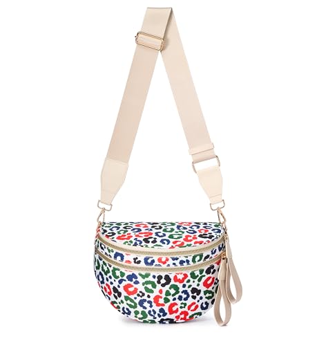 Image of FEIBOON Spacious Nylon Crossbody Bag Bum Bag Handbags Wallets Purses Trendy Shoulder Bag for Women