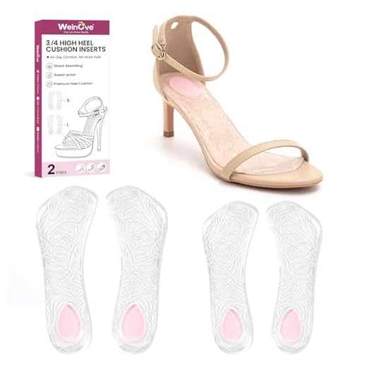 Insertos de cojín de tacón alto para mujer, plantillas invisibles Welnove de gel de doble densidad 3/4 que evitan que los pies se deslicen hacia adelante, absorción de golpes, almohadillas cómodas