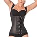 Ann Chery Corset Waist Trainer for Women’s Weight Loss - Colombian Waist Cincher With Straps - 3 Hook Vest Body Shaper Black