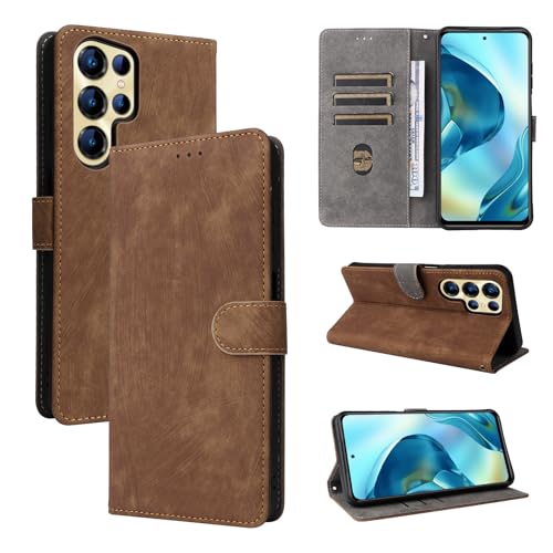 �Ή��@�� for Oukitel C68 �g�ѓd�b�P�[�X,PU���U�[�A�t���b�v�P�[�X�J�o�[,�Ή��@�� for Oukitel C68 �X�}�z�P�[�X, Brown