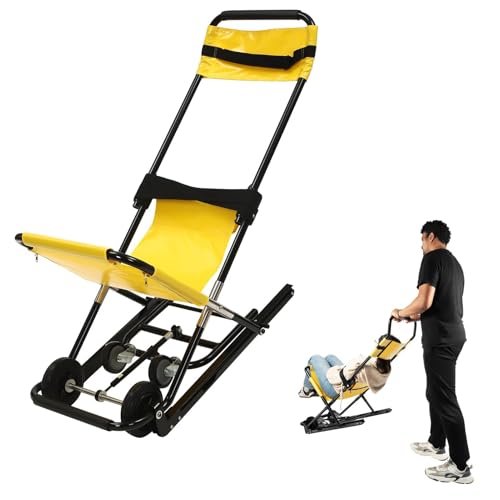 Silla Salvaescaleras PortáTil Sin InstalacióN, Silla Salvaescaleras De Aluminio, VehíCulo De Emergencia Plegable Para Bomberos, EvacuacióN En Exteriores Y En El Hogar.