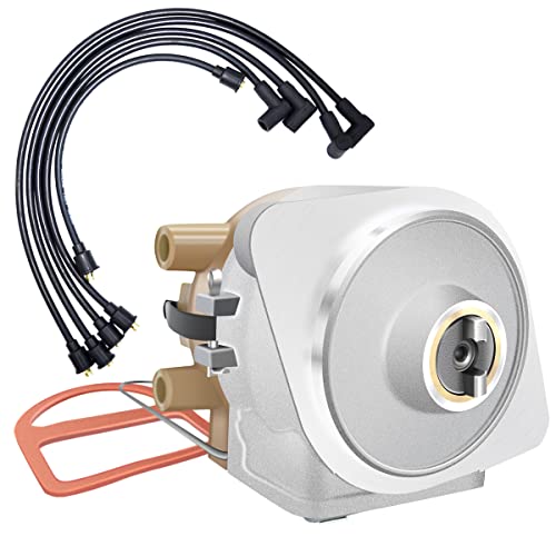 MAS Distributor Complete Front Mount & Spark plug Wire Set Compatible With Ford New Holland Tractors 8N 9N 2N 9N12100 1100-5000 11005000