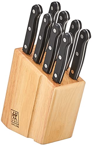 Zwilling J.a. Henckels Twin Gourmet 9-Piece High-Carbon Stainless-Steel Gourmet Steak Knives With Block #TOP18