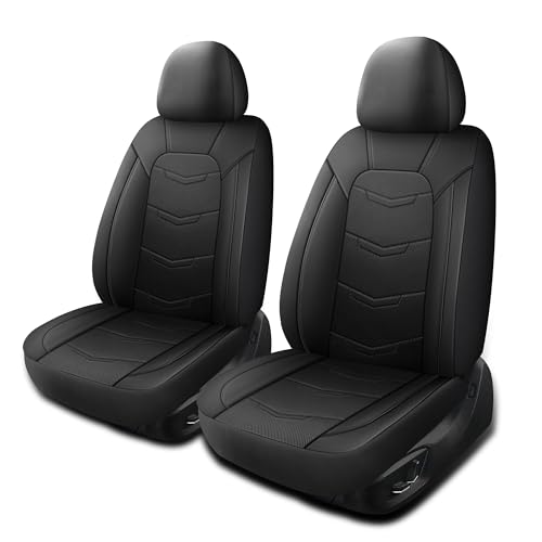Image of HChengkikz Front Car Seat Cover, Breathable and Sporty (Black)