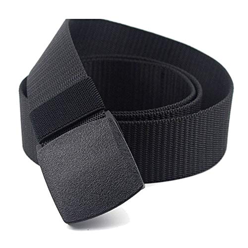 Military Tactical Webbing Non-Metal Belt - Airport Friendly Mens Womens Nylon Belts Plastic Buckle Holster Mate