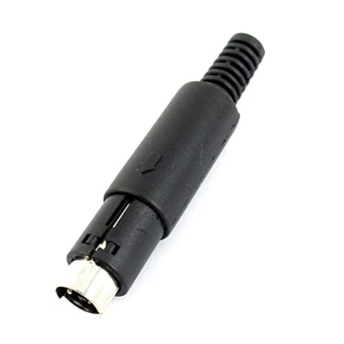 Adaptador uxcell DIN Mini 7 Pines Macho Negro miniatura 1