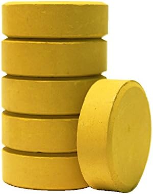 Jack Richeson 1591461 Large Tempera Cakes, 2.25 x 0.68 in., Yellow Ochre - Pack of 6