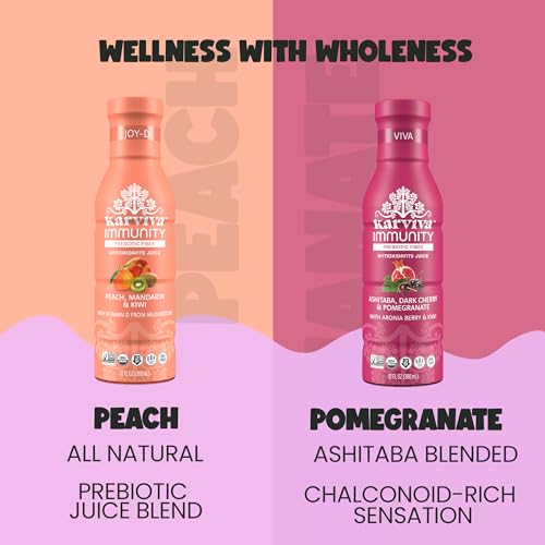Karviva 6-Day Juice Cleanse Whole Plant Fruit Juice Variety Pack, Immunity Joy-D and Viva, Detox Wellness Drinks with Natural Electrolyte, Fiber and Antioxidants, Gluten Free,healthy juices for adults, 6 bottles, 12 fl oz - Image 3