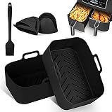 5 forros de silicona para freidora de aire, reutilizables para accesorios Ninja Foodi, 2022 ecológicos sin BPA, forros de freidora de aire Ninja AF300UK AF400UK (2 unidades)