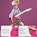 WINZZ EGM100 30 Inches Real Kids Electric Guitar with Beginner Kit, Right Handed (Rose Pink)